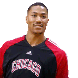 Laughing Derrick Rose Sticker GIF
