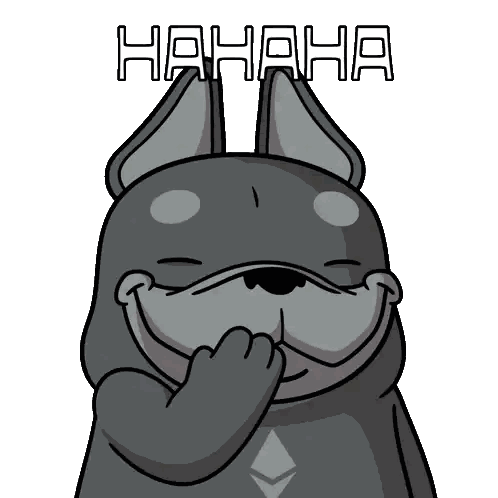 Laughing Dog Saying Haha Sticker