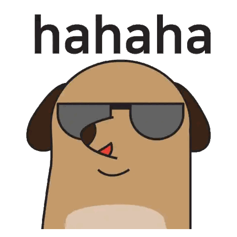Laughing Dog With Sunglasses Sticker