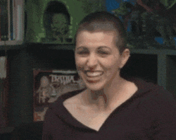 Laughing Girl Are You Not Entertained GIF