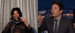 Laughing Hard Cardi B Jimmy Fallon GIF