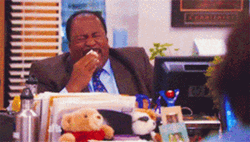 Laughing Hard Leslie David Baker GIF