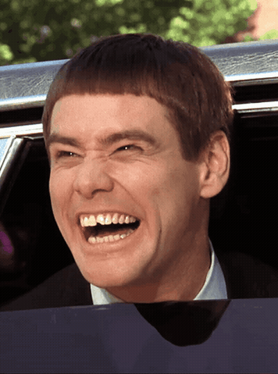 Laughing Man With Short Hair In Car GIF