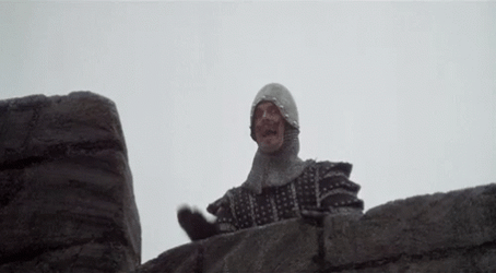 Laughing Monty Python Run Away GIF | GIFDB.com