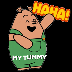 Laughing Out Loud Lol My Tummy Bear GIF