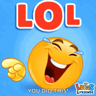 Laughing Smiley Crying Tears Saying LOL You Did This GIF