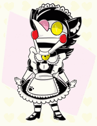 Laughing Spamton Maid Attire GIF