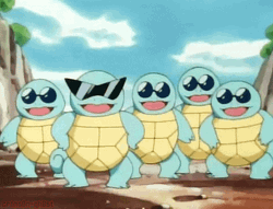 Laughing Squirtle Squad Gang GIF