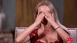 Laughing Then Crying Girl Covering Eyes GIF