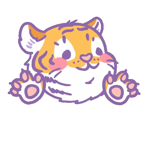 Laughing Tiger Cartoon Sticker