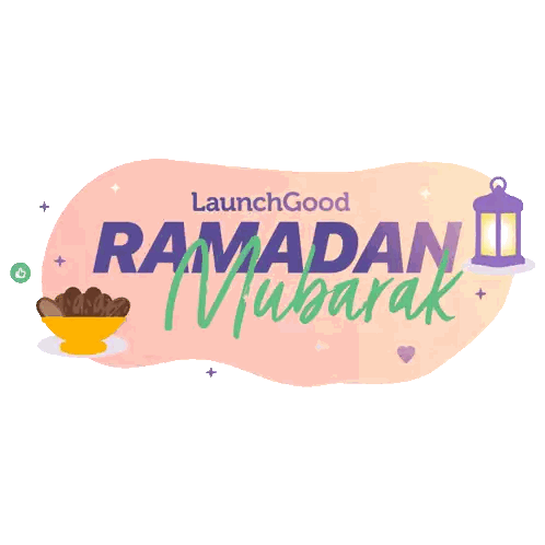 LaunchGood Ramadan Mubarak With Dates Lantern Sticker