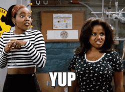 Laura Winslow Yup With Myra Monkhouse GIF
