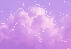 Lavender Cartoon Clouds Background