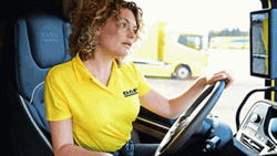 Lay Truck Driver Dancing On Wheels GIF