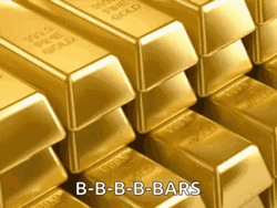 Layers Of Gold Bars Shining GIF