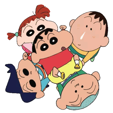 Laying Cartoon Characters Sticker