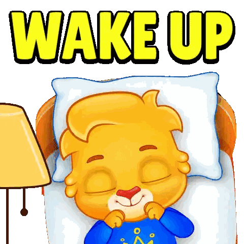 Laying In Bed Wake Up Sticker