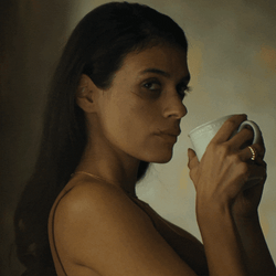 Laysla Carlin Sipping Tea GIF
