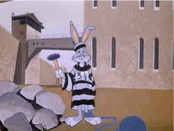 Lazy Bugs Bunny Slave Job Prison GIF