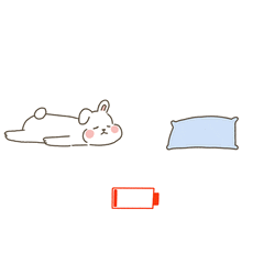 Lazy Bunny Energy Charge GIF