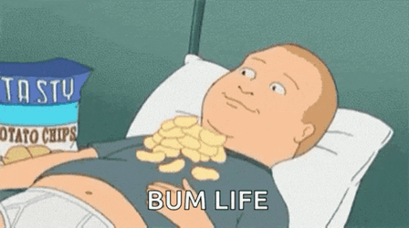 Lazy Day Eating GIF
