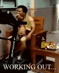 Lazy Man Workout GIF