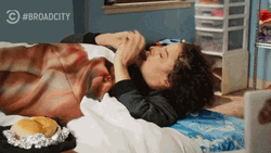 Lazy Saturday Eating In Bed GIF