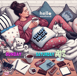 Lazy Saturday Hello Weekend GIF