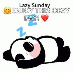 Lazy Sunday Sleeping Panda GIF