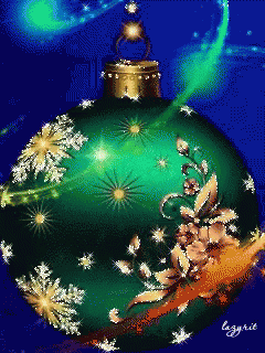 Lazyriel Signed Christmas Ornament With Flowers And Snowflakes GIF