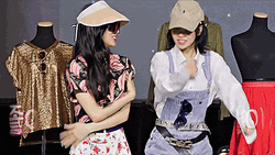 Le Sserafim Kim Chaewon Wearing Jumper And Cap GIF
