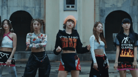 Le Sserafim Members Badass Poses GIF