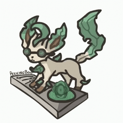Leafeon As A DJ GIF