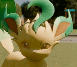 Leafeon Getting Surprised GIF