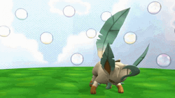 Leafeon Jumping Happily GIF