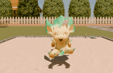 Leafeon Landing On Its Face GIF