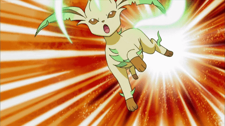 Leafeon Leaf Blade Attack GIF