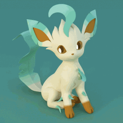 Leafeon Sitting Quietly GIF
