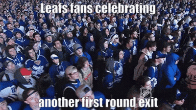 Leafs Fans Celebrating Another First Round Exit GIF