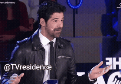 Leather Jacket Man With Tie Talking Into Mic @Tvresidence GIF