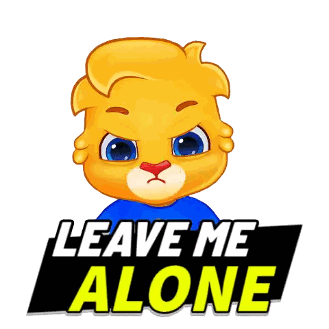 Leave Me Alone Cartoon Sticker