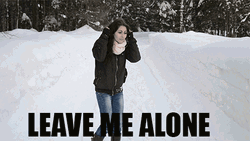 Leave Me Alone Funny Snow Dive GIF