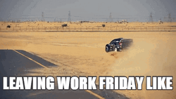 Leaving Work On Friday Car Drifting GIF