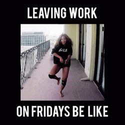 Leaving Work On Friday Dancing Girl GIF