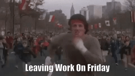 Leaving Work On Friday Man Running GIF