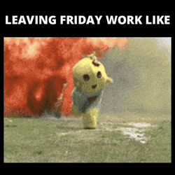 Leaving Work On Friday Mascot Explosion GIF