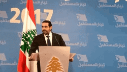 Lebanon Saad Hariri Surprise Hug GIF