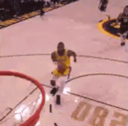 Lebron Flop Failed Dunk GIF