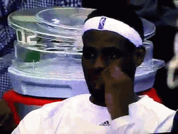 Lebron Flop Nose Picking GIF
