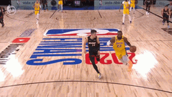 Lebron Flop Pushing Tyler Herro GIF